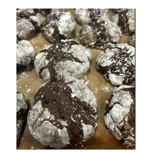 Chocolate Fudge Sugar Cloud Cookies